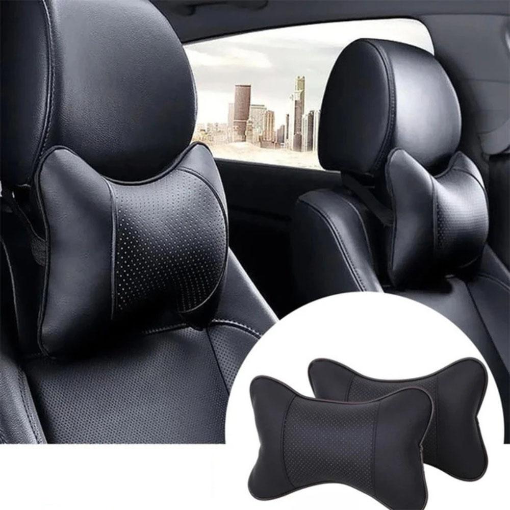 T25Car Leather Headrest,breathable Perforated Neck Pillow,car Accessories,for Volkswagen Passat Santana Tiguan Golf Bora Jetta