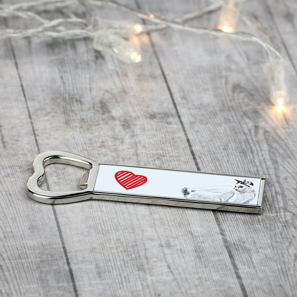 Japanese bobtail – Bottle opener with a cat, personalized fridge opener | Art-Dog