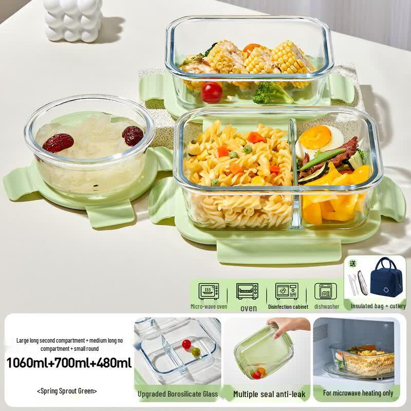 QIWEY Microwave-Safe Glass Food Storage Container