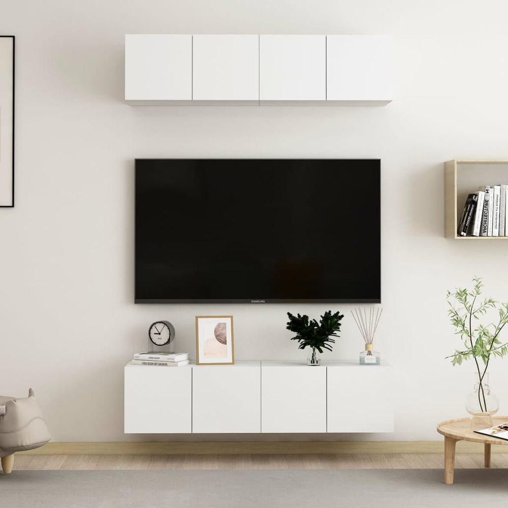 TV Cabinets 4 Pcs  60x30x30 Cm Chipboard