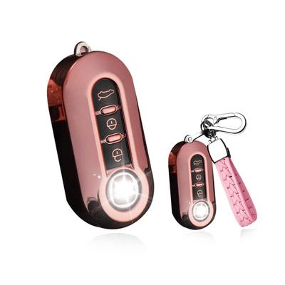 SANRILY Fiat Key Case, Key Holder, Key Cover, Key Protection, Applicable To Fiat 500