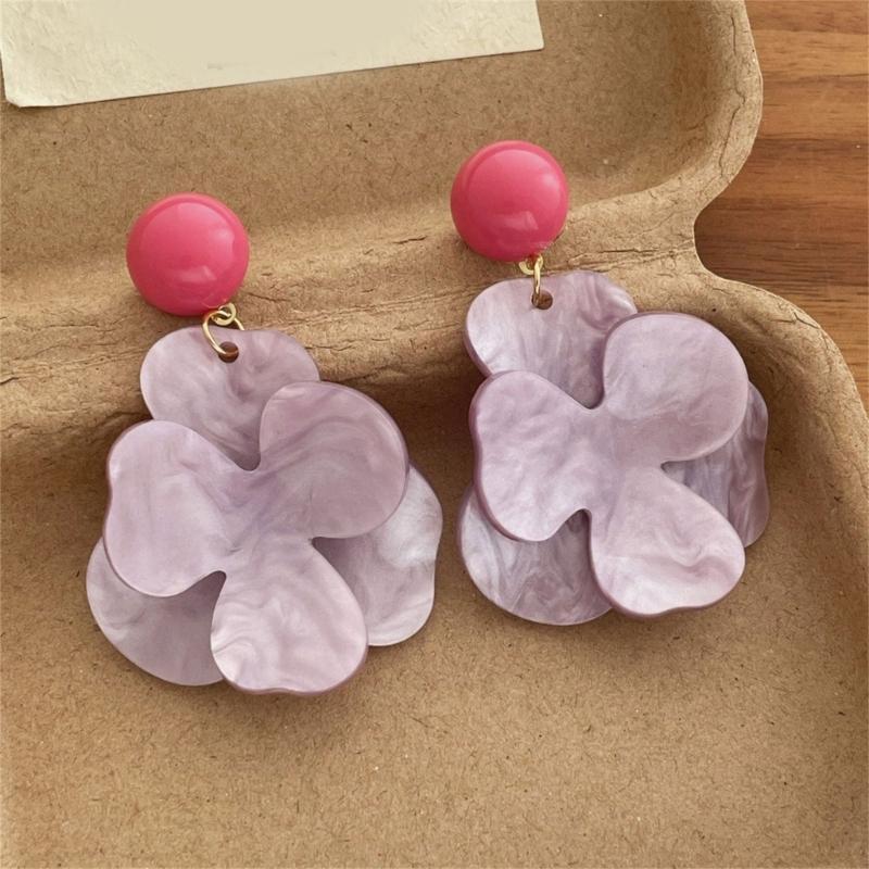 Elegant Flower Earrings Women Pendant Earrings Comfortable Wear Ear Jewelry Suitable for Daily and Formal Occasions Wear