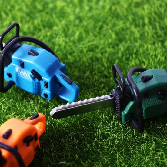 Mini Lawn Mower Good Craftsmanship Comfortable Hand Feeling Plastic Dollhouse Simulation Mowing Chainsaw Micro Gardening Tools