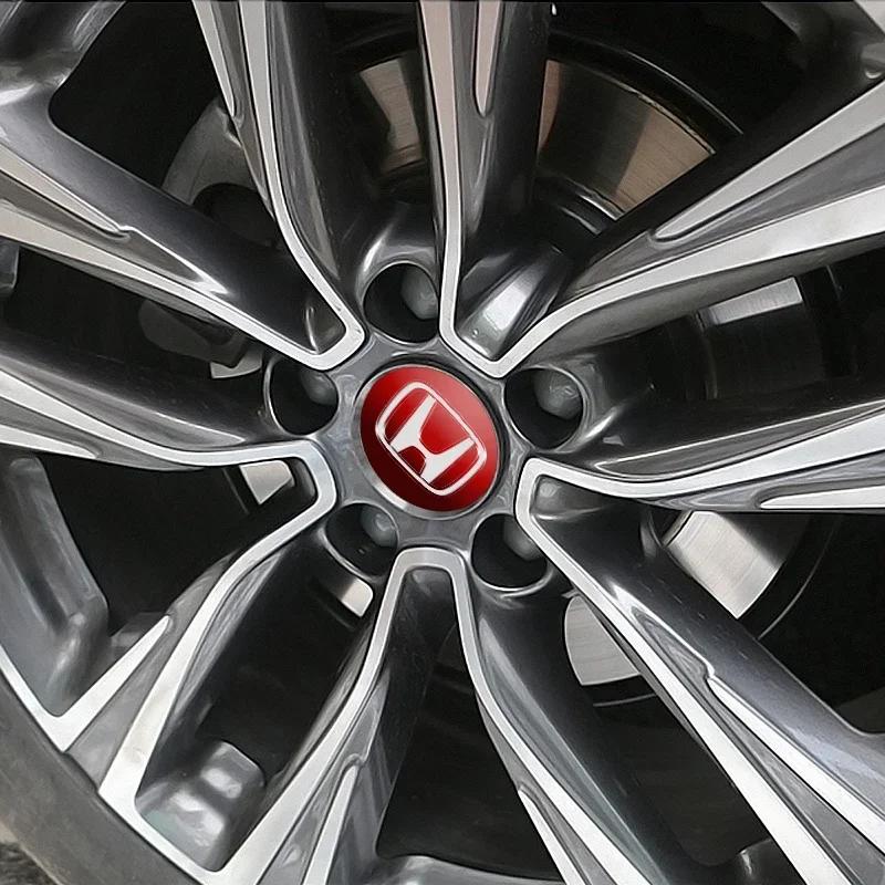 Para Honda 56MM Calota Central de Roda de Carro Adesivos com Logo Emblema de Aro Styling de Carro Para Honda Mugen Power TypeR Accord FIT HRV CRV Odys