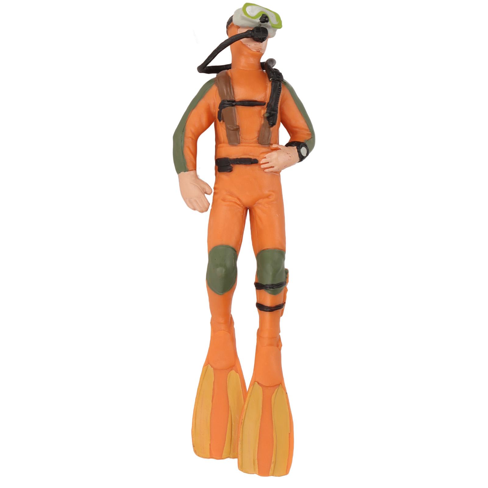 

Fish Tank Diver Ornament Floating Simulation Swimming Posture Frogman Aquarium Landscaping Decoration Orange оранжевый