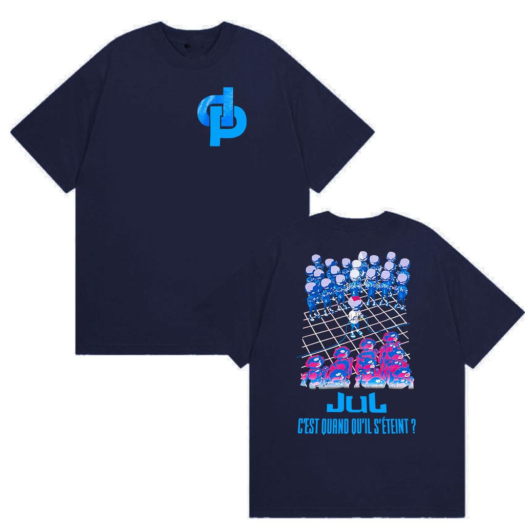 French Rap Jul Dp Cest Quand Quil Steint 2026 Merch Shirt Unisexs Hip Hop Vintage Cotton Y2K Short Sleeve Tshirt Streetwear