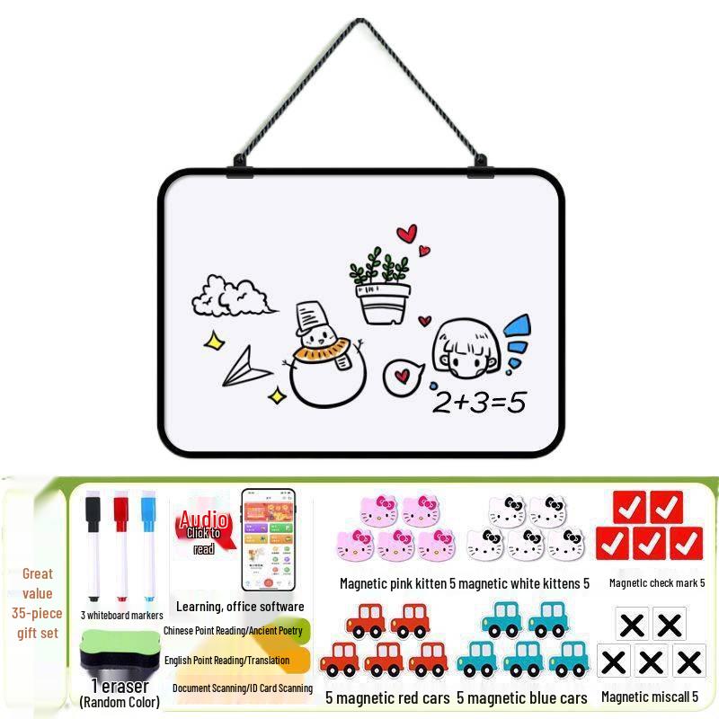 Double-Sided Magnetic Mini Blackboard: Erasable Wall-Mounted Teaching & Drawing Memo Board