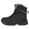 Casual sports men's outdoor warm cotton shoes fashion snow boots outdoor hiking shoes black velvet