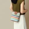 Woven Shoulder Bag Women's Messenger Bag Rainbow Women's Bag Light Commuter Casual Mobile Phone Bag Versatile Bag