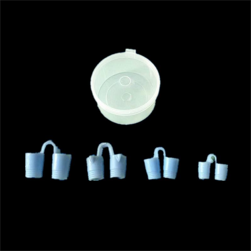 

4 шт. Мини силиконовые носовые пробки устройство против храпа набор носовых пробок против храпа вентиляция носа носовой зажим сон против храпа синий