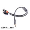 Professional 3.5mm To 2RCA Adapter Cable with Gold Plate Conductors Heat Resistant Alloy Shell AntiTangle Design