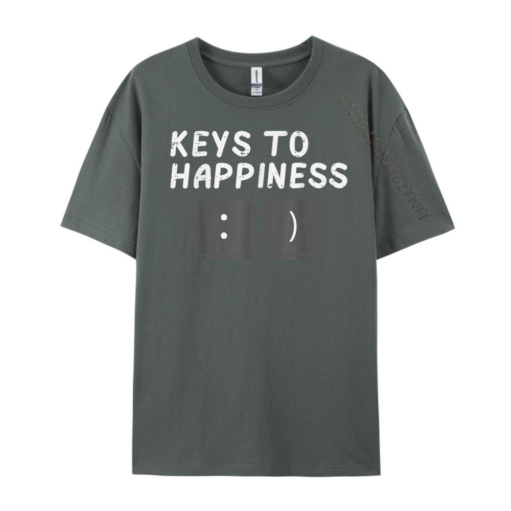 Keys To Happiness It Computer Tech Pun Women Graphic T Shirts Unisex Cotton Unisex Clothes
