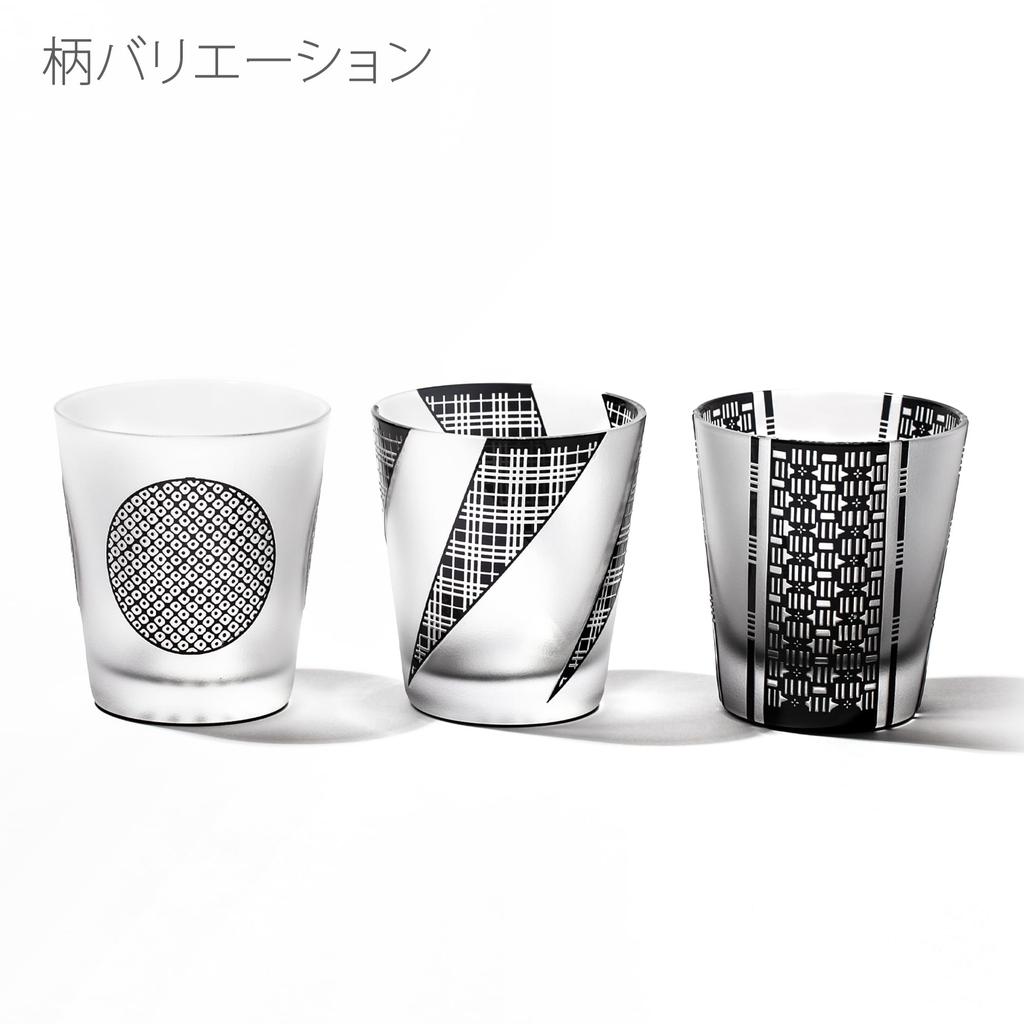Kobo Official Direct Edo Black Fine Tenkai Old Comes in a Presentation Made in Japan [Taimuro Sales] Glass, Pattern, Three-Stripe Lattice, Glass,