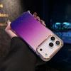 Fashion Gradient Glitter Plating Shockproof Case For iPhone 17Air 16E 15 14 Plus 13 12 11 Pro Max Metal Lens Frame Durable Cover