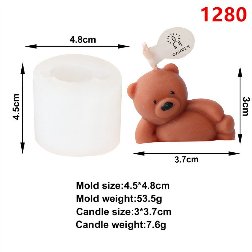 Silicone Silicone Mold Resin Making Little Bear Silicone Mold Fashion Candle Mold  Candle