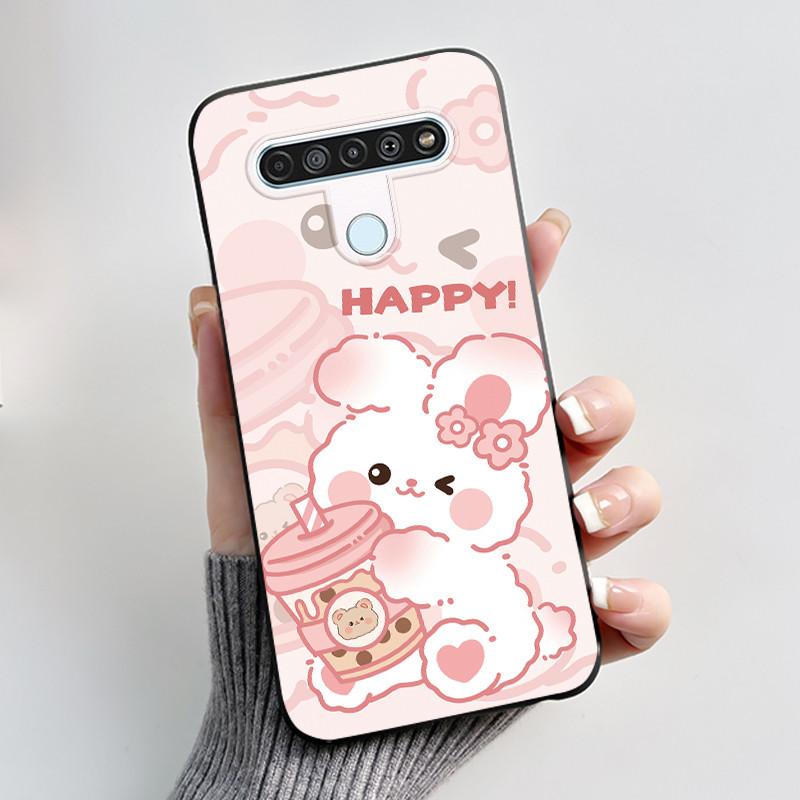 Luxury Cute Cool Boys Girls Case For LG K61 Q61 Q70 Phone Case Black Matte Soft Silicone Back Cover Protective TPU Bumper Shell
