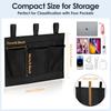 Bedside Caddy Storage Organizer, Hanging Storage Bag Pocket for Bunk/Hospital Beds,College Dorm Organizer for Remotes Phone,College Dorm,Camp,Baby