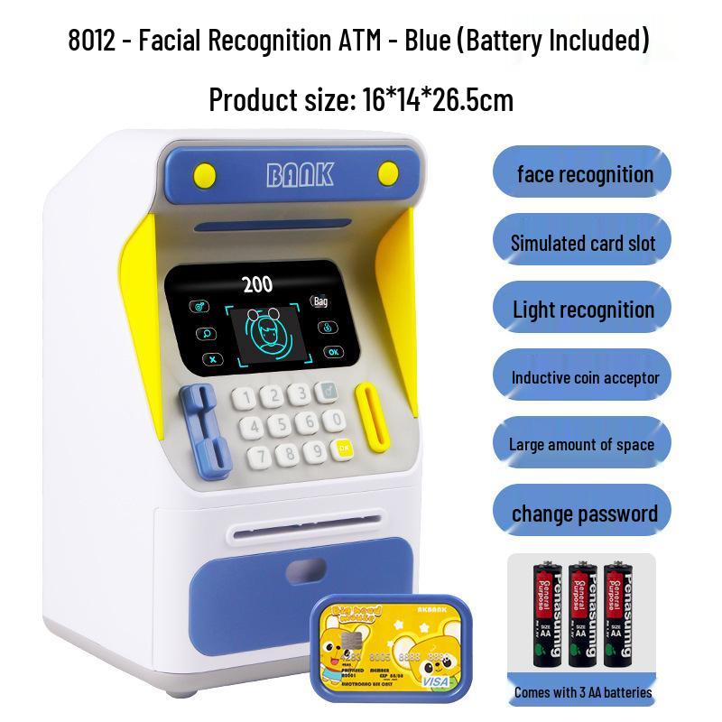 Face Recognition ATM Money Box: Automatic Password Roller Safe Educational Toy