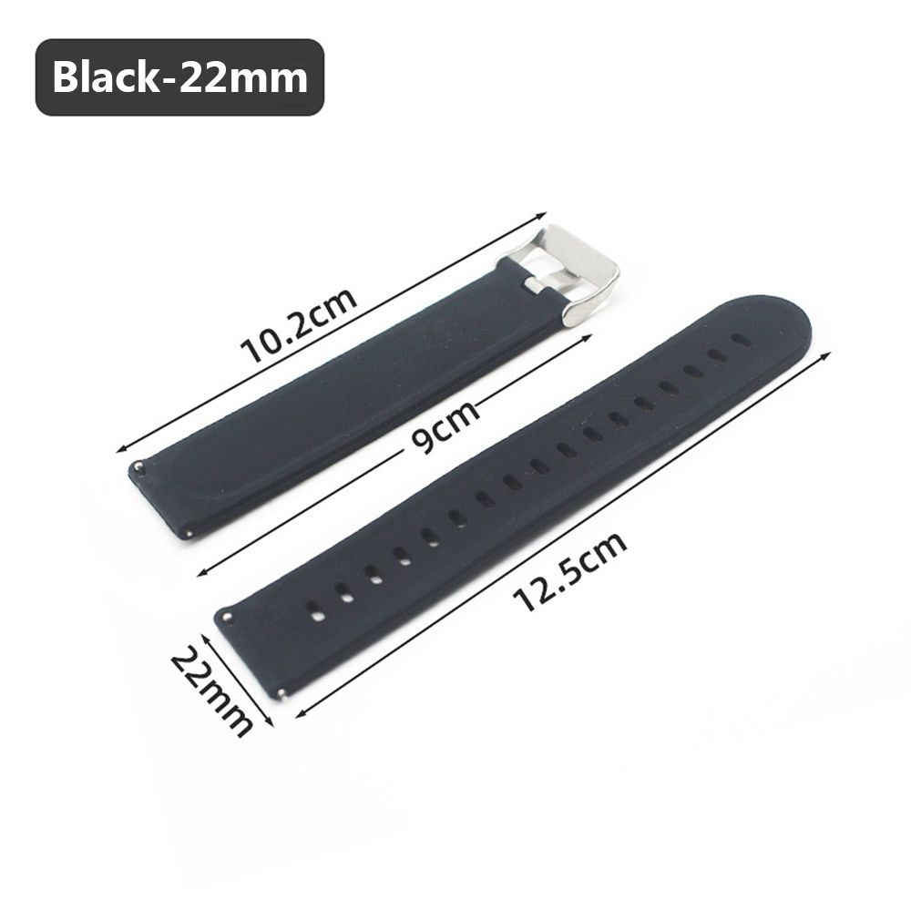 20mm 22mm Quick Release Silicone Universal Steel Buckle Wristband Watch Band Bracelet Strap