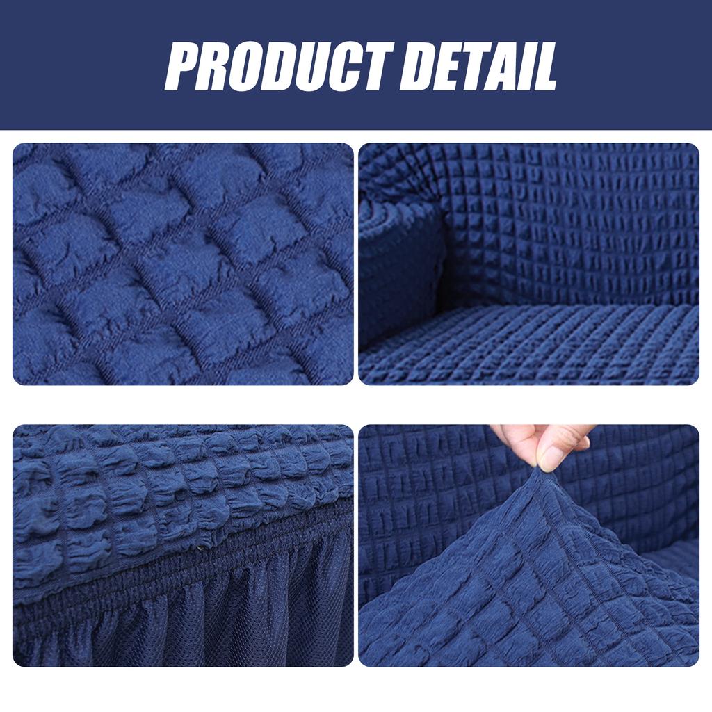 Sofa Slipcover 1 Piece Easy Fitted Sofa Couch Cover Universal High Elastic Stretch Durable Furniture Protector with Skirt