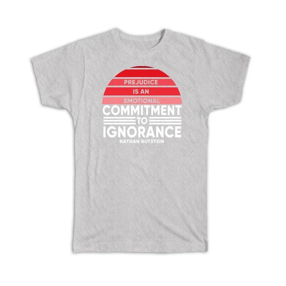 Gift T-Shirt : Quote Nathan Rutstein Prejudice Free Retro Style Art Print 3XL