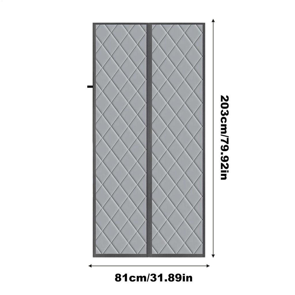 Insulated Door Curtains Polyester Shades Magnetic Thermal Door Cover For Winter For Room Bedroom Home Patio Closet Garage