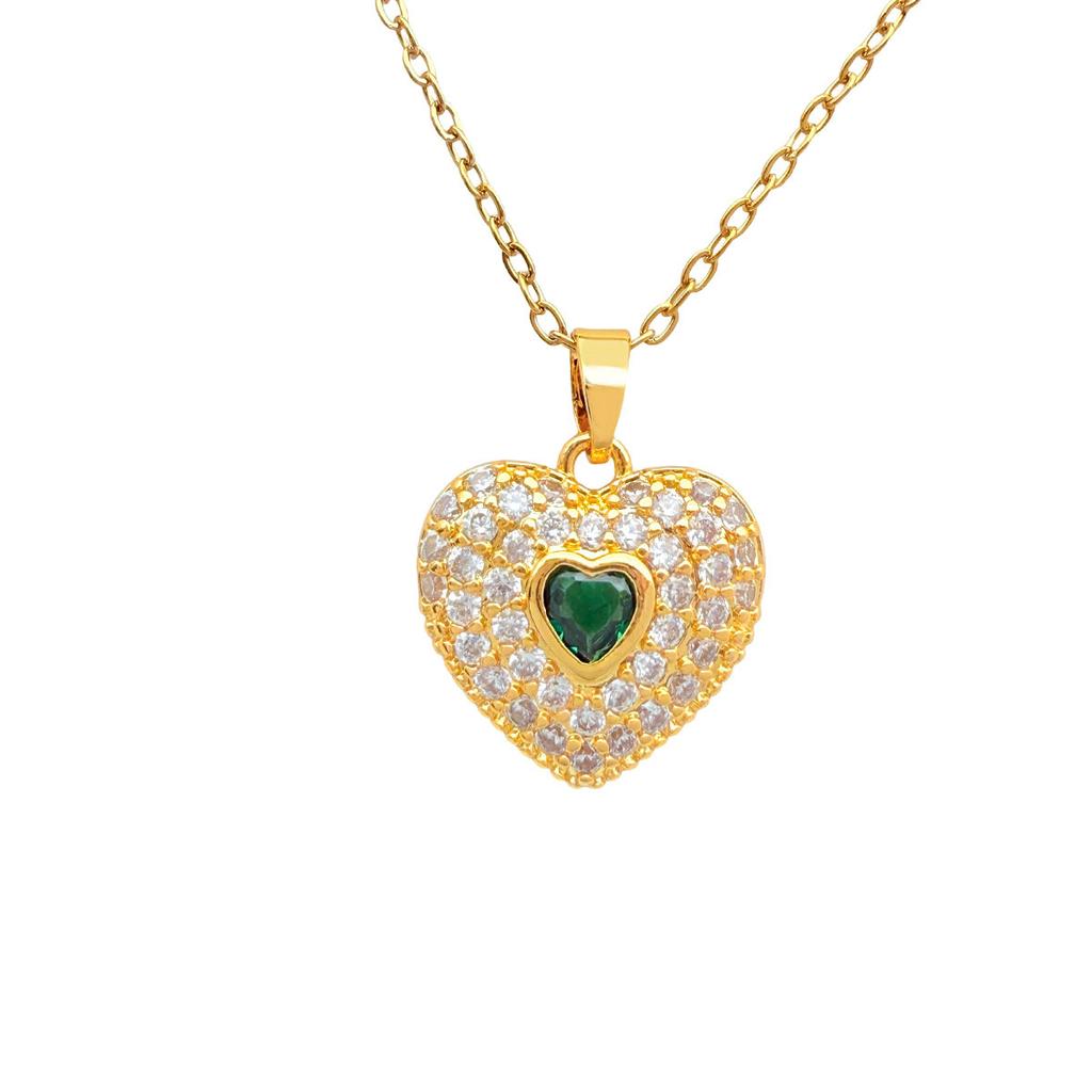 Precious Heart-shaped Pendant Necklace, Elegant and Versatile Titanium Steel Necklace