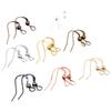100 Pcs Copper Earring Hooks 19x18mm with Round Beads for DIY Handmade Jewelry Accessories, 20g