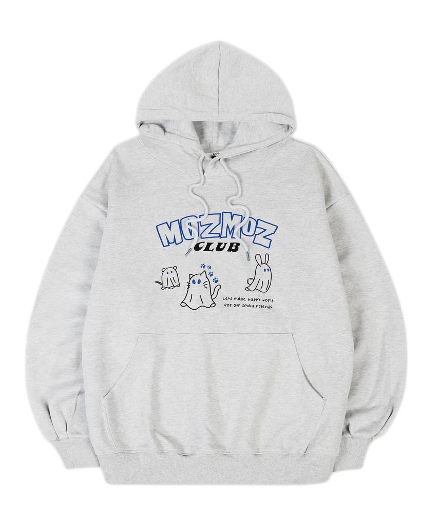 Small Friends Oversized Hoodie White Melange