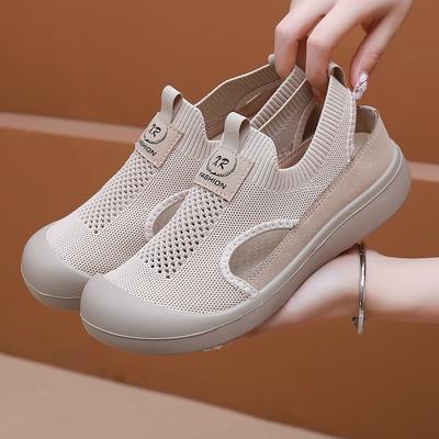 Shoes Women's 2025 Soft-soled Not Tired Feet Shoes Breathable Women's Shoes Spring and Autumn New One-pedal Platform Shoes Women's Lazy Shoes