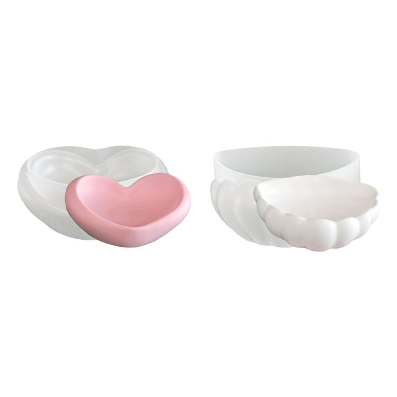 Flexible Silicone Heart Shell Mould For Casting Craft Easy Release WithCandle Soap Ideal For Home Decoration