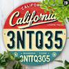 Metal Wall Sign Vintage California License Plate Round 8x8 Inch Office Home Bar Indoor Outdoor Decoration Durable Aluminum Art Gift