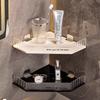 Bathroom Shelves No Drill Corner Shelf White Black Shower Storage Rack Holder Toilet Organizer Bathroom Kitchen Accessories