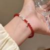 Bracelet en Agate Rouge Imitation Naturelle - Accessoire Simple et Élégant pour les Amies Proches des Dames
