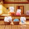 9Pcs/set Cartoon Cat Animal Miniatures Diy Resin Ornaments Fairy Garden Decoration Moss Terrarium Micro Landscape