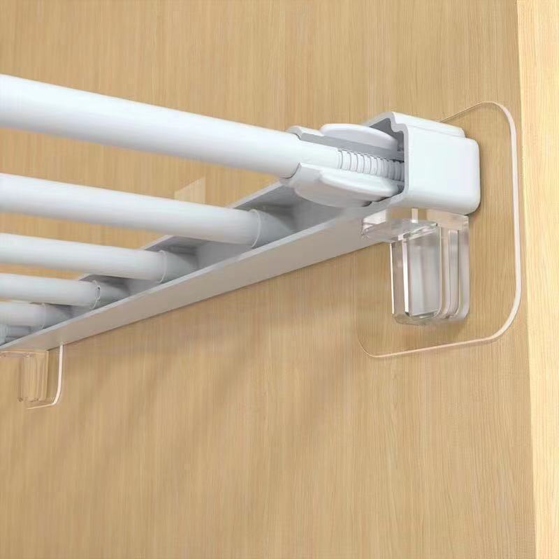 Contemporary Plastic Adhesive Hooks, Wall Mount Shelf Supports, Easy Install No-Drill Hanging Organizers, Load-Bearing Upgrade, Utility Hooks