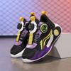 Children's basketball shoes Summer boys' mesh breathable rotating buckle sneakers Teen trendy shoes Boys' sneakers