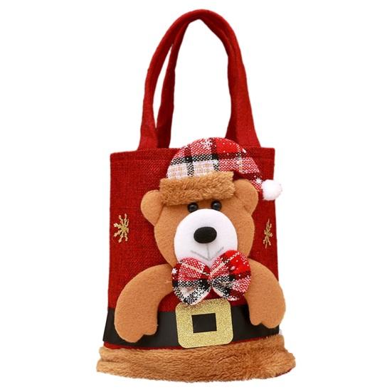 Christmas Handbag Cartoon Santa Claus Snowman Elk Gift Bag Large Capacity Great Load Bearing Merry Christmas Decor Children