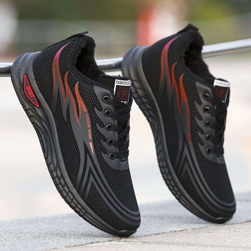 

(single cotton optional) Spring and autumn leather sneakers men s casual shoes student running shoes men s trendy shoes 44