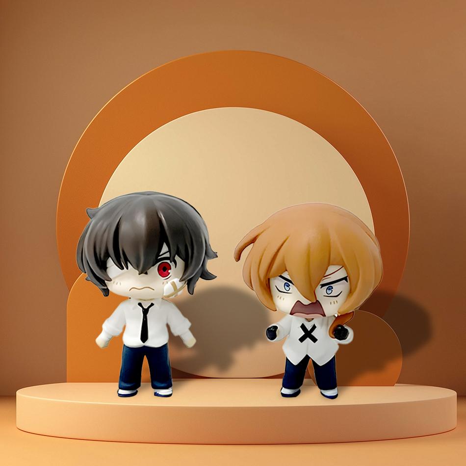 7cm Bungou Stray Dogs Anime Figure Kawaii Dazai Osamu Action Figure Cute Nakahara Chuuya Figurine PVC Collection Model Doll Toys