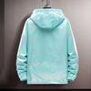 Men Windbreaker Jacket Gradient Colorful Ultra Thin Long Sleeve Elastic Cuff Coat Hooded Sun Protection Jacket Sunscreen Clothing