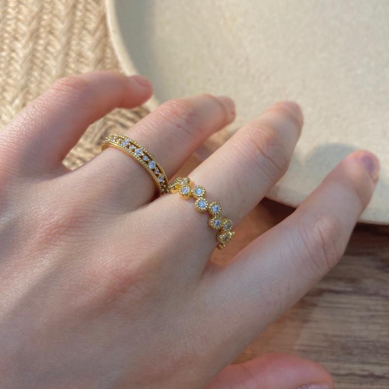 Einzigartiger Verstellbarer Kupferring Für Damen Mit Stilvollem Geometrischem Design Für Sommer 2024