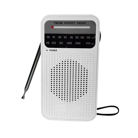 Portable AM/FM Radio with Speaker Clear Stereo Sound Battery Powered Handheld Radio with 3.5mm Headphone Jack