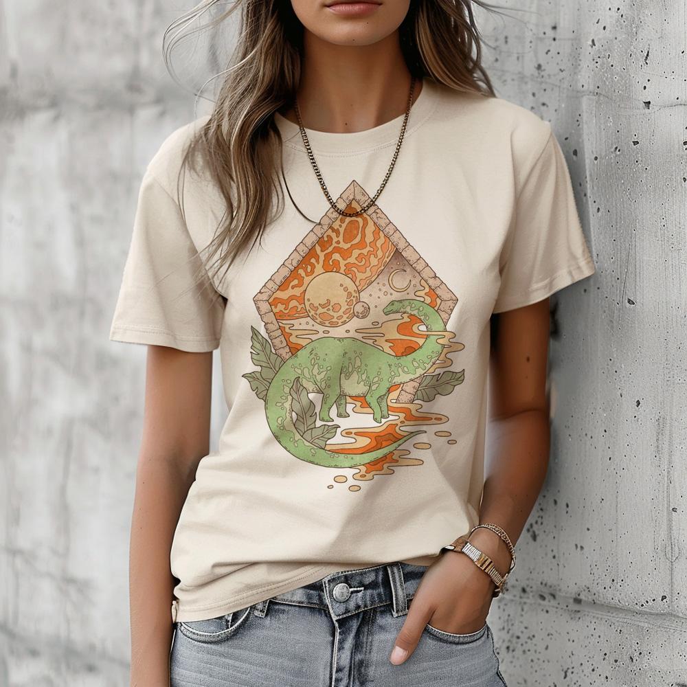 Dinosaur t-shirts women designer Y2K harajuku t shirt girl graphic anime designer clothes