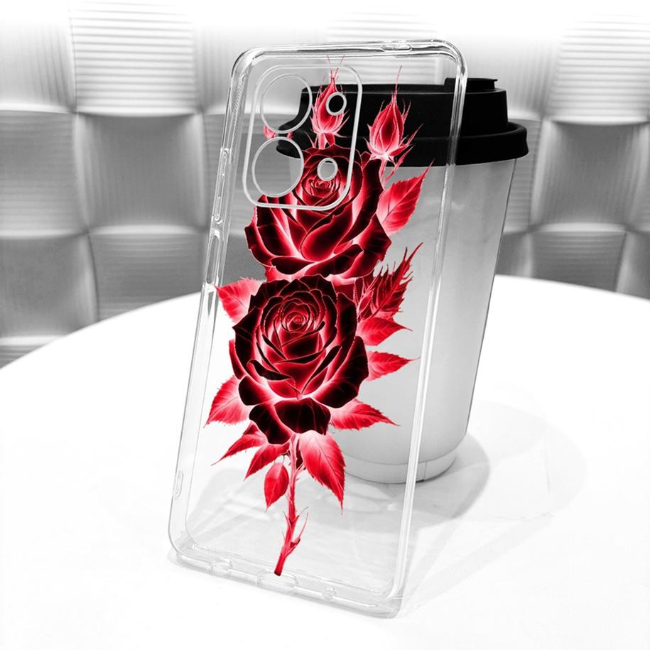 For Xiaomi Redmi 15C 5G 2025 Case Fashion Flower Bow Soft Silicone Clear Back Cover For Xiaomi Poco C85 5G Redmi15C 173MM Bumper