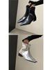 Women's Chunky Heel Pointed Toe Ankle Boots - Slimming Soft Leather for Spring/Autumn Fashion