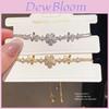 Floral Zircon Pendant Bracelet With Gold Plating For Women Gift