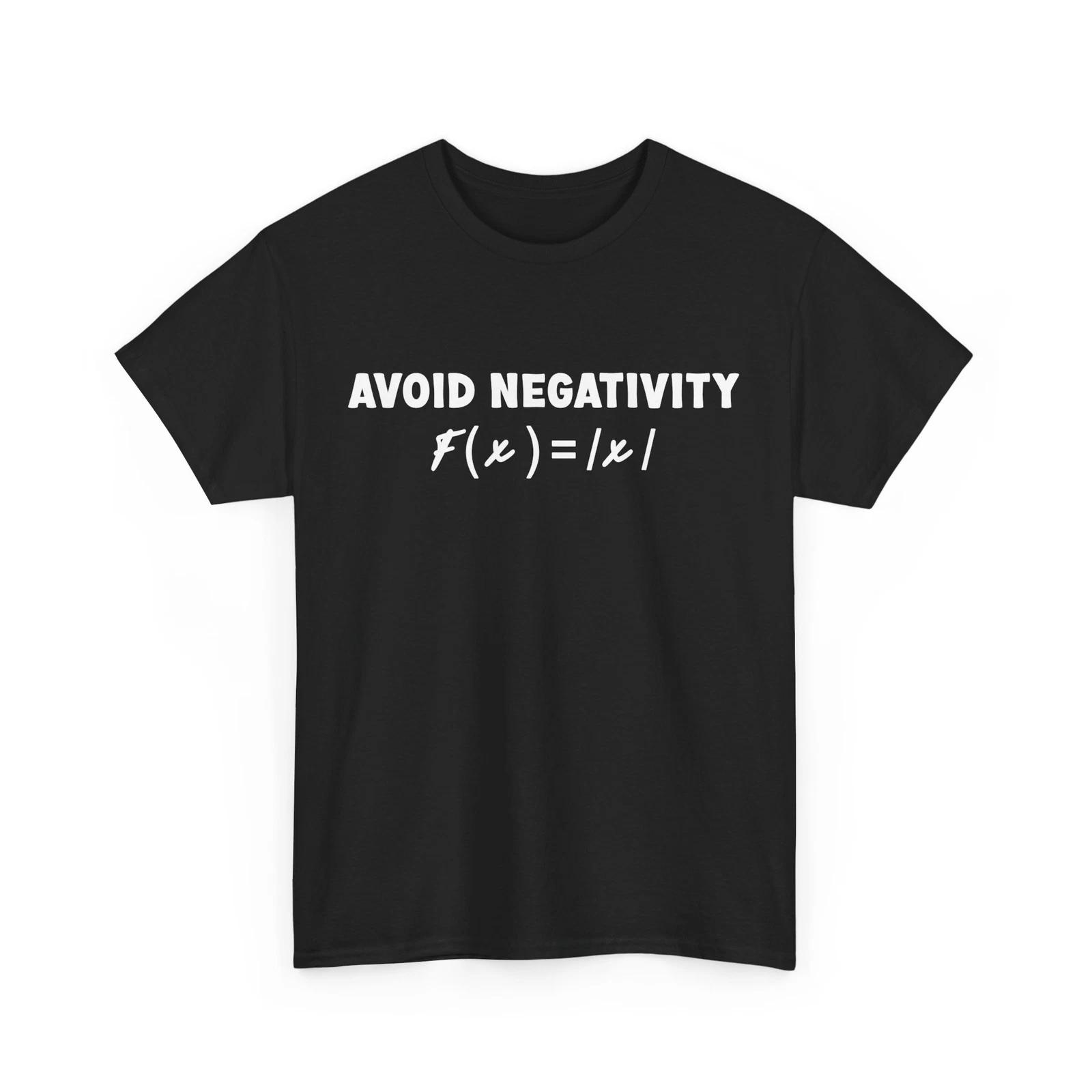 Avoid Negativity Math Shirt, Math Equation Mathematic Teacher Student Shirt 2XL