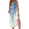 Sleeveless Floral Print Maxi Dress for Women Casual Loose Fit Summer Dresses for Women Uk Ladies Summer Dresses Uk