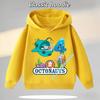 Octonauts 1-8 Yaş Kapüşonlu Sweatshirt Erkek Çocuklar İçin, Dijital Çizgi Film Baskılı Kız Çocuk Günlük Üst, Sonbahar/Kış Uzun Kollu